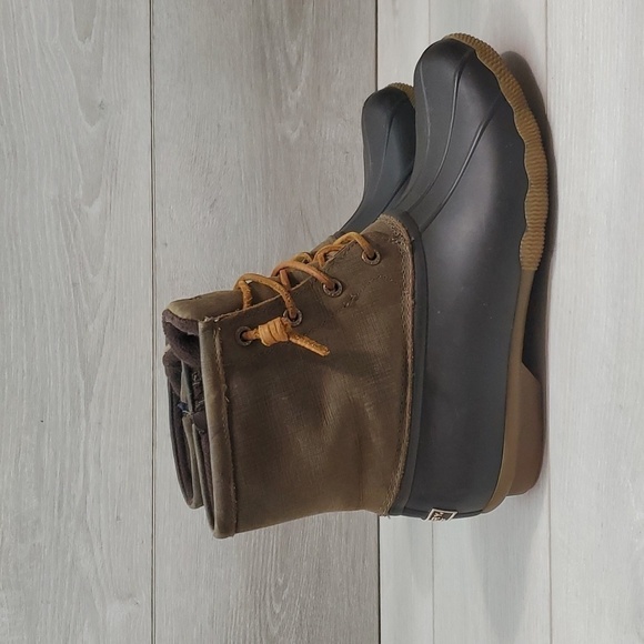 Sperry Womens Saltwater Duck Rubber Waterproof Boots shoes sz 8.6M - Picture 3 of 13